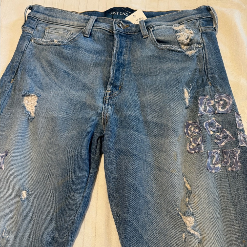 Lost Daze Men's Relaxed Blue Jeans